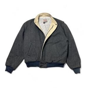 Citadel Made in Uruguay 70s Vintage Wool Bomber Tanker Sherpa Jacket Large